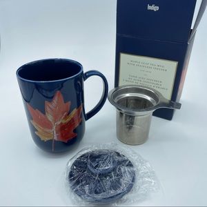 Maple Leaf Tea Mug with Infuser and Lid